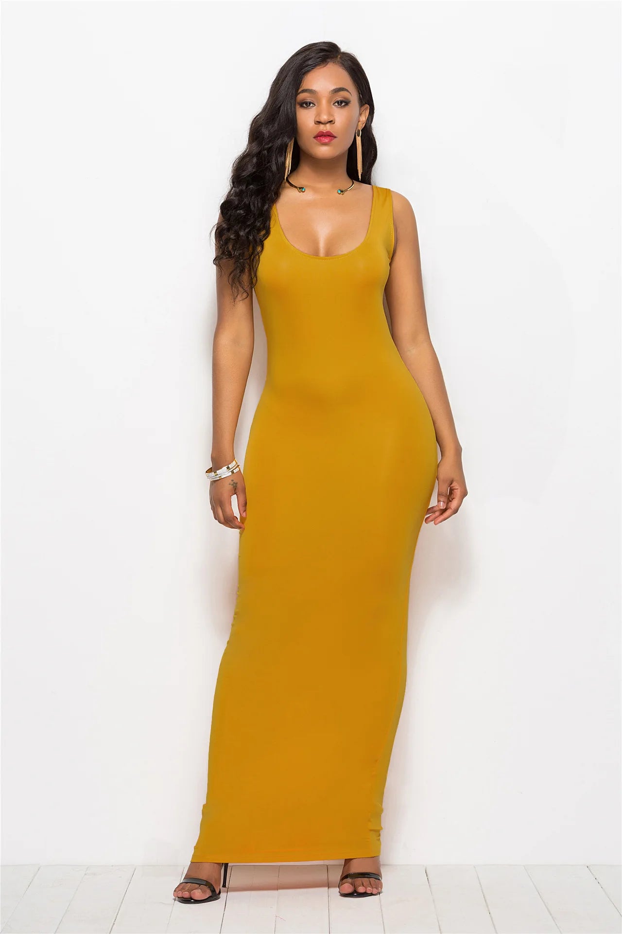 Curve Fit Maxi Dress