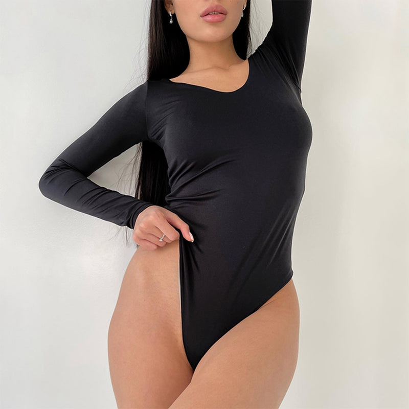 V-Neck Long Sleeve Bodysuit