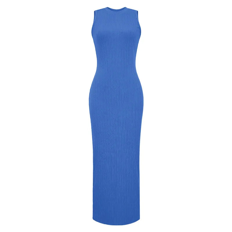 Sleeveless Knitted Bodycon Dress