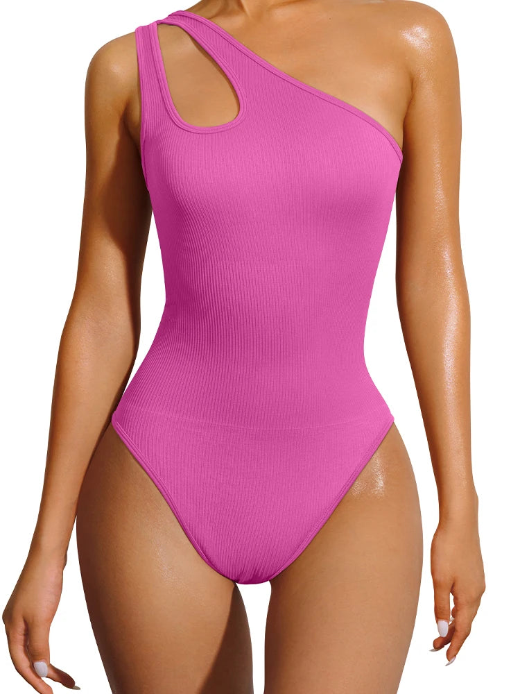 One-Shoulder Yoga Bodysuit