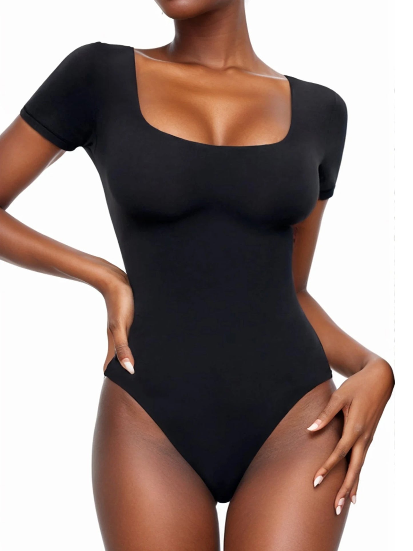 Square Neck Short Sleeve Bodysuit