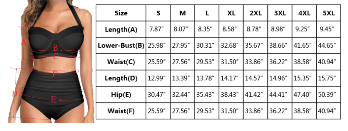 V-Neck Two-Piece Swimsuit