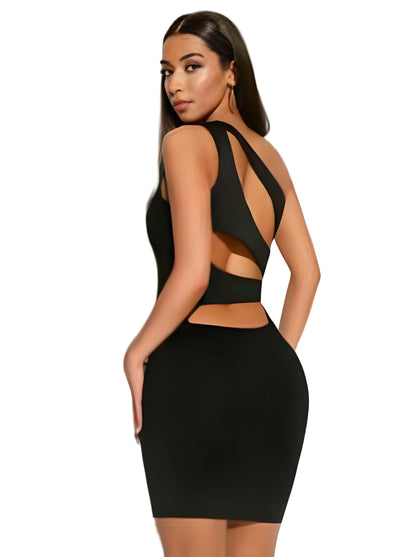 One-Shoulder Hollow Dress