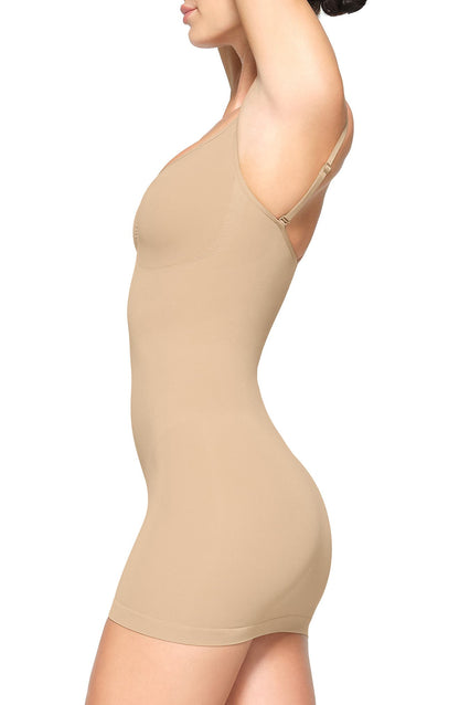 Neck Mini Slip Dress