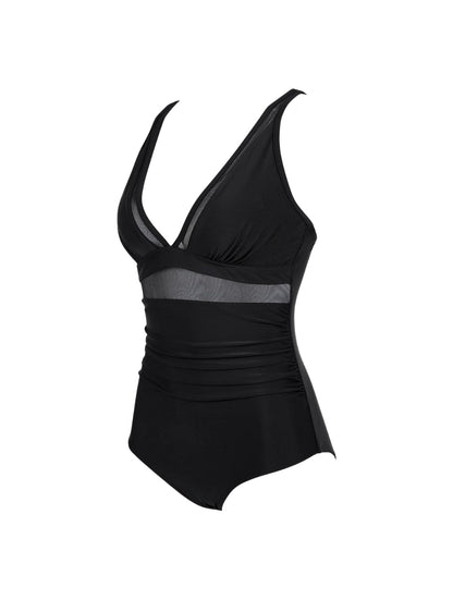 The Sculpting V-Neck Mesh Suit