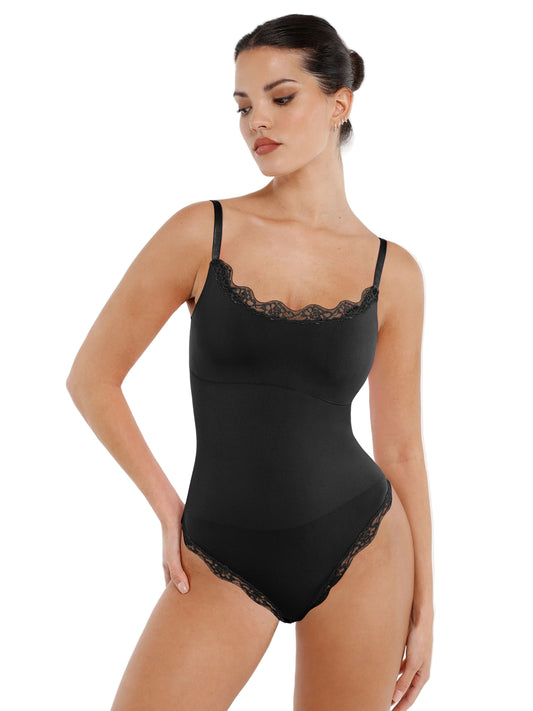 Lace Tight-Fit Seamless Bodysuit