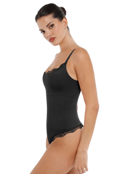 Lace Tight-Fit Seamless Bodysuit