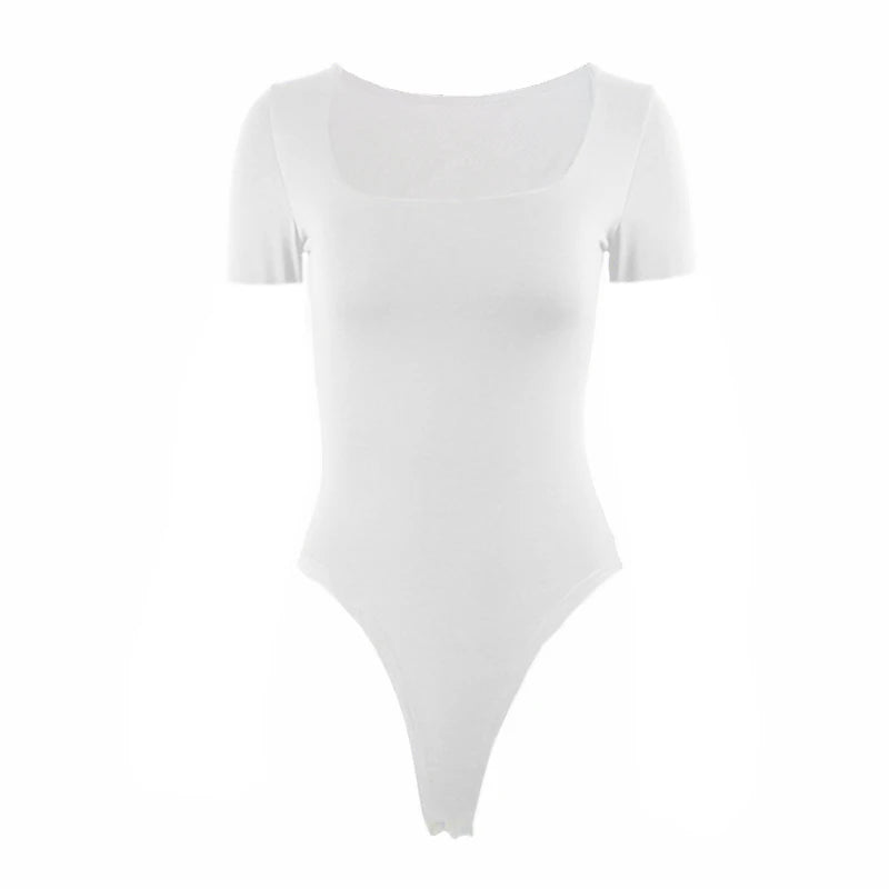Square Neck Short Sleeve Bodysuit