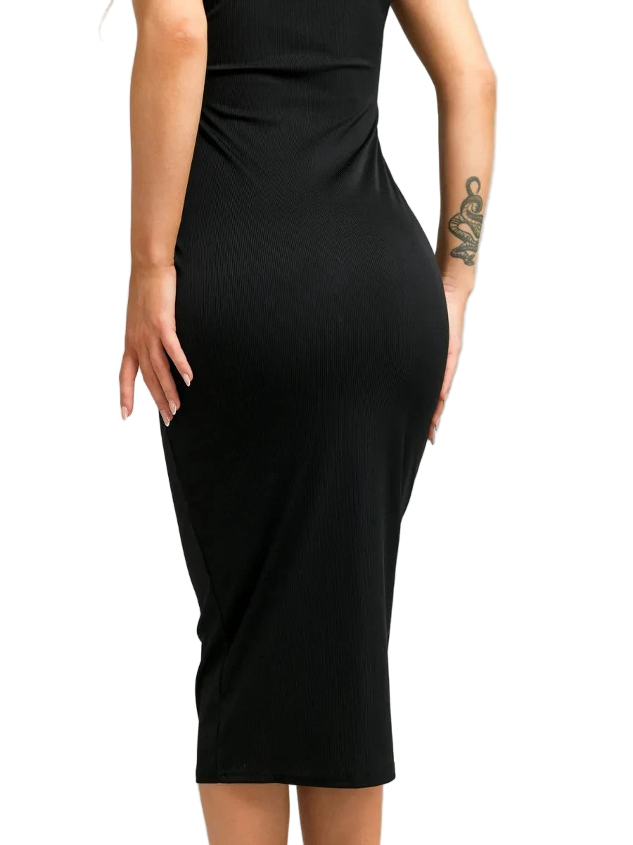 Off-Shoulder V-Neck Dress