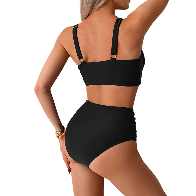 V-Neck Two-Piece Swimsuit