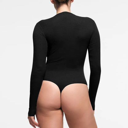 Slim Fit V-Neck Knit Bodysuit