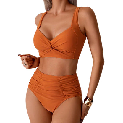 V-Neck Two-Piece Swimsuit