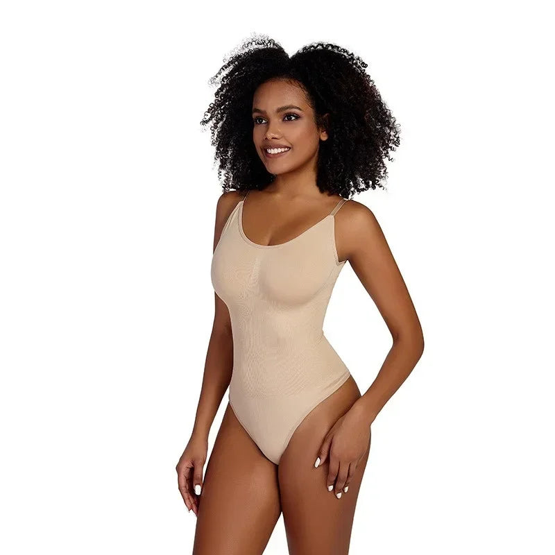 Ribbed Thong Sculpting Bodysuit