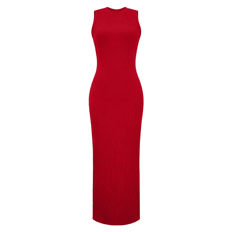 Sleeveless Knitted Bodycon Dress