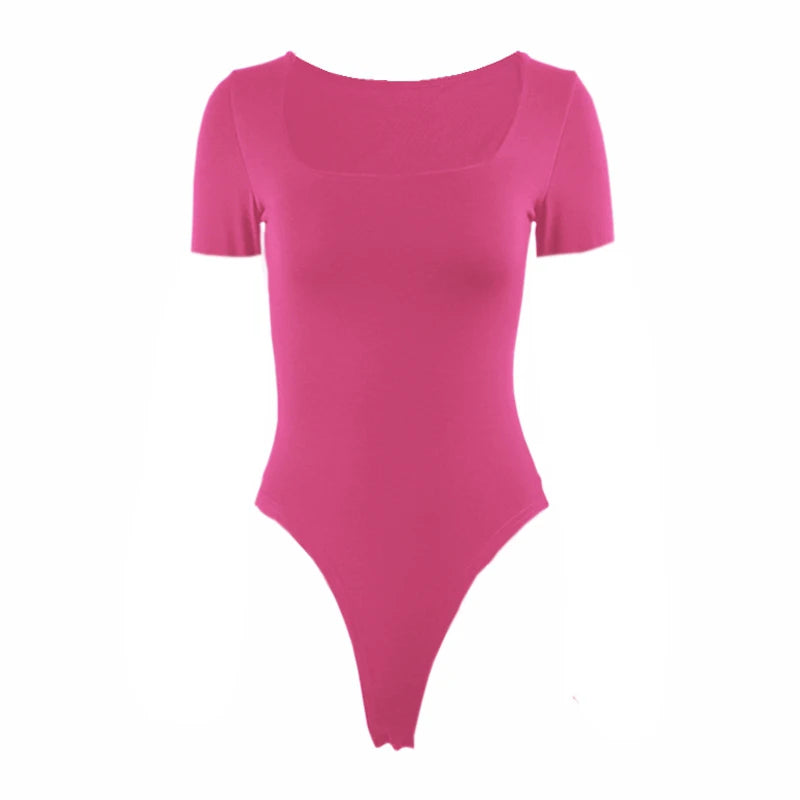 Square Neck Short Sleeve Bodysuit
