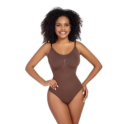 Ribbed Thong Sculpting Bodysuit