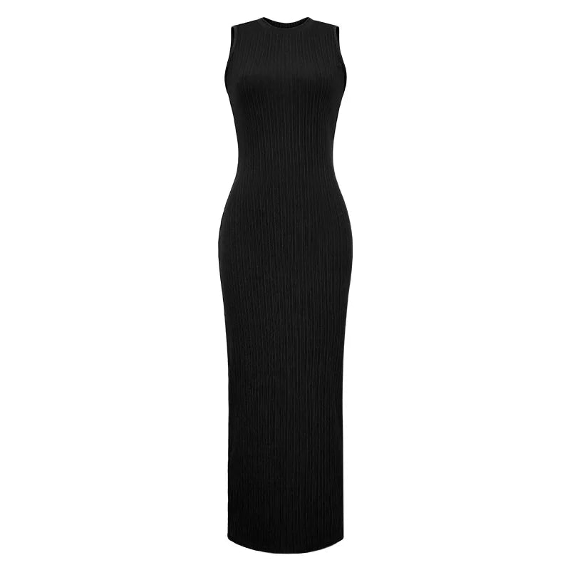 Sleeveless Knitted Bodycon Dress