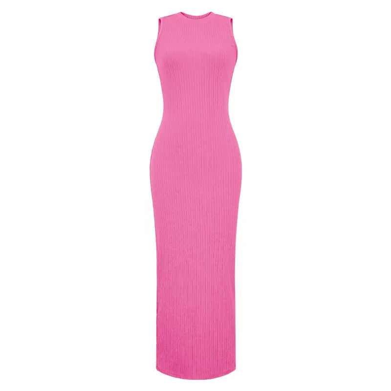 Sleeveless Knitted Bodycon Dress