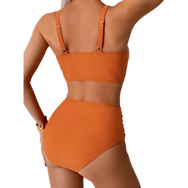 V-Neck Two-Piece Swimsuit