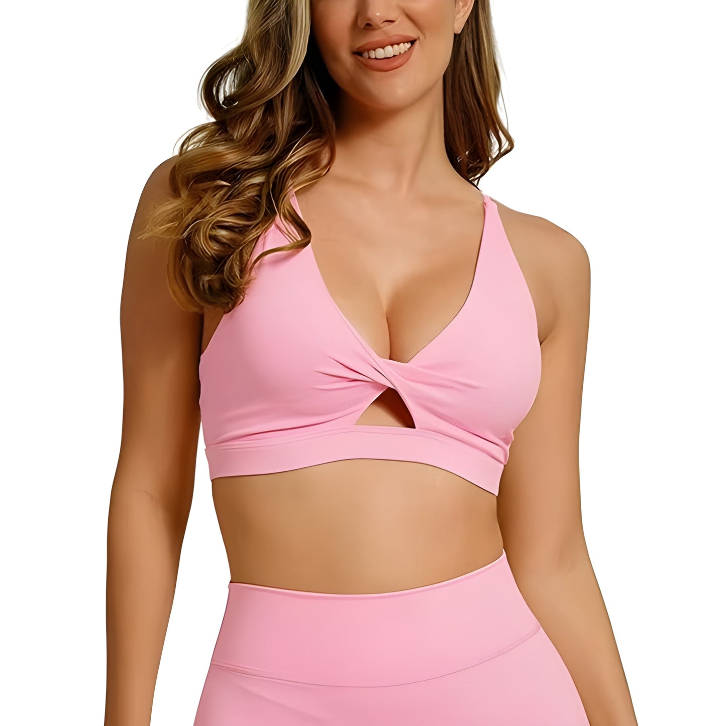 Hollow Cross-Back Sports Bra