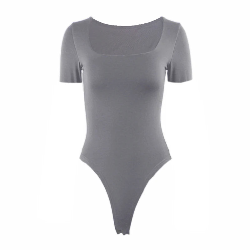 Square Neck Short Sleeve Bodysuit
