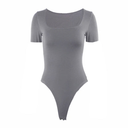 Square Neck Short Sleeve Bodysuit