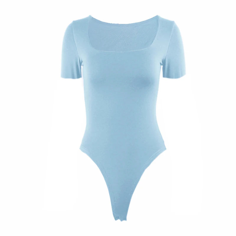Square Neck Short Sleeve Bodysuit