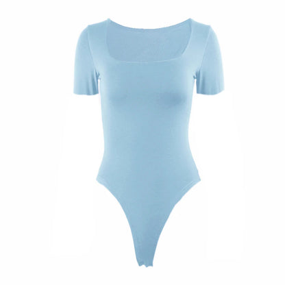 Square Neck Short Sleeve Bodysuit