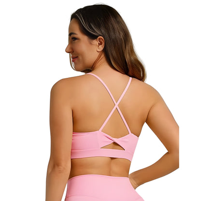 Hollow Cross-Back Sports Bra