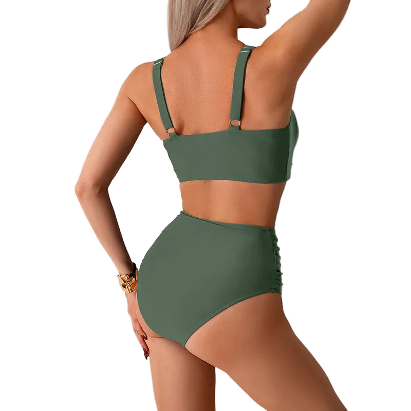 V-Neck Two-Piece Swimsuit