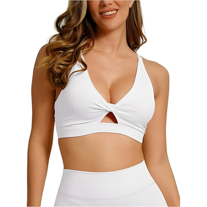 Hollow Cross-Back Sports Bra