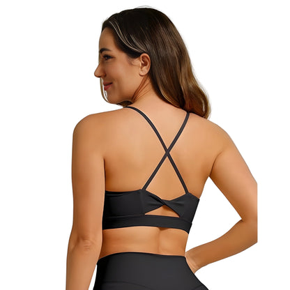 Hollow Cross-Back Sports Bra