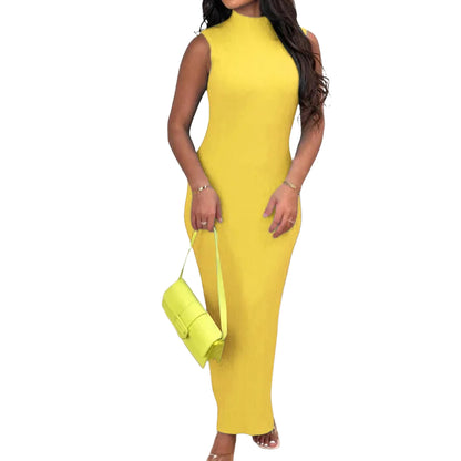 Sleeveless Knitted Bodycon Dress