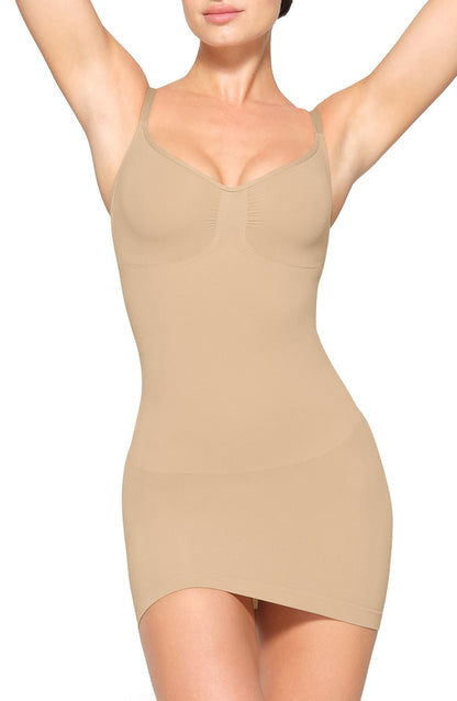 Neck Mini Slip Dress