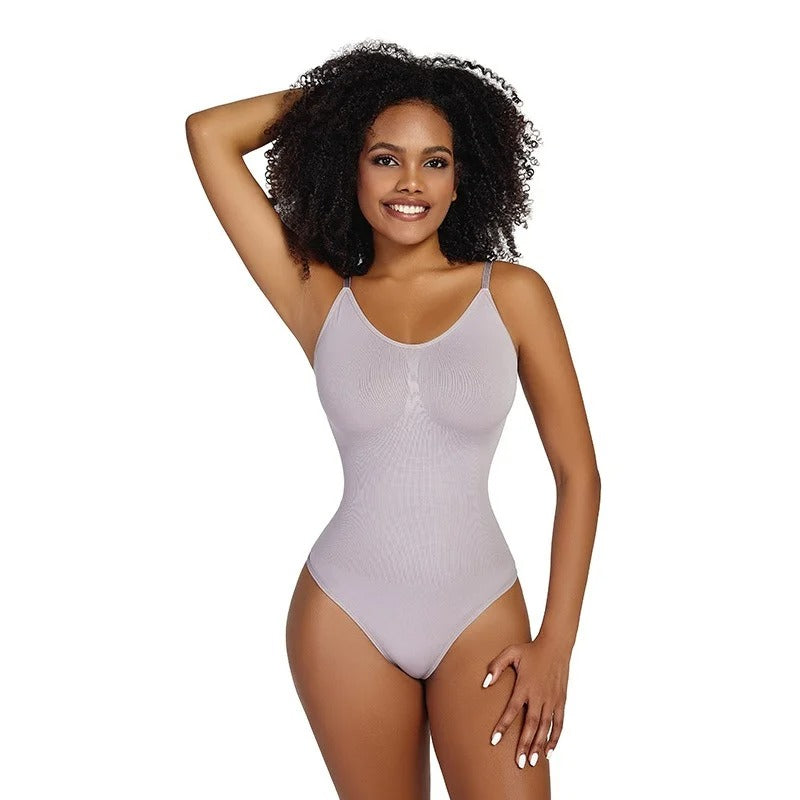 Ribbed Thong Sculpting Bodysuit