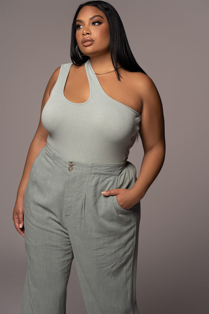 One-Shoulder Yoga Bodysuit