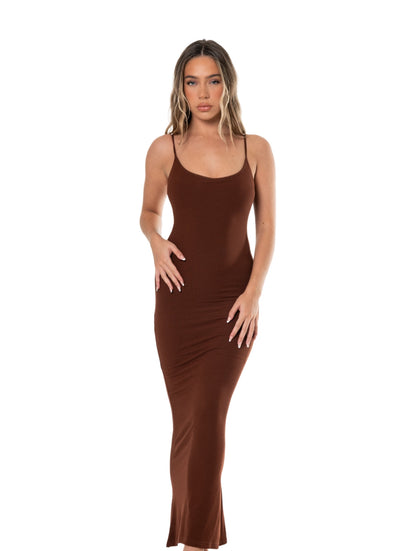 V-Neck Sleeveless Bodycon Dress