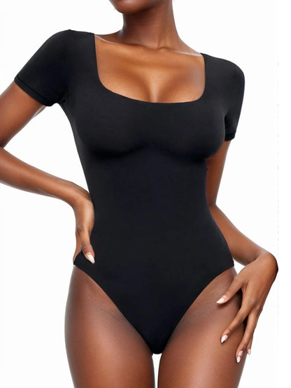 Square Neck Short Sleeve Bodysuit
