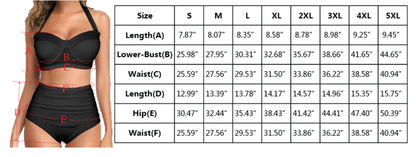 V-Neck Two-Piece Swimsuit